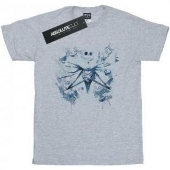 Disney Herren T-Shirt „Nightmare Before Christmas – Paint Sprayer Carer“ (S, Weiß)