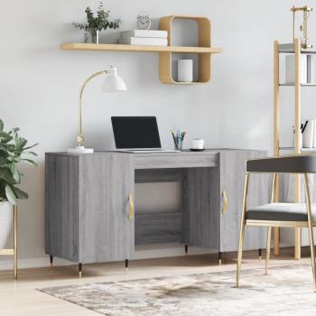 Grey 140x50x75 cm Sonoma Desk made of Engineered Wood