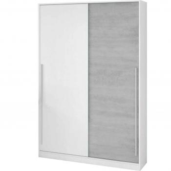 Armario Efecto Madera 120x50cm con Barra Perchero y Estantes