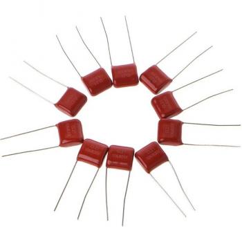 CBB High‑Voltage Metal Film Capacitor Pack – 200pcs, 25 Values, 0.001µF to 2.2µF, 630V