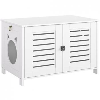 Maison de toilette en bois pour chat Hoobro EWT60MW01