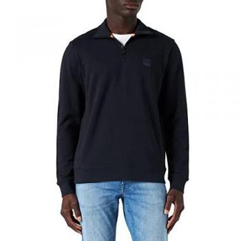 Sweat‑shirt BOSS Pull Zetrust Demi‑Zip Marine Bleu