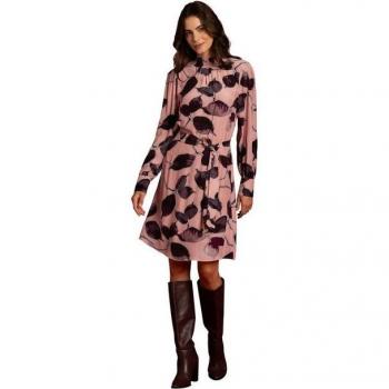 MORE & MORE Fließendes Schlüsselloch-Kleid – Rosa, 46