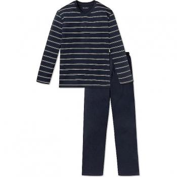 Schiesser Herren Pyjama Dunkelblau Baumwolle Größe S