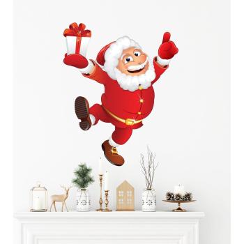 Décor Noël Père Noël Heuréque – Stickers 110 × 85 cm