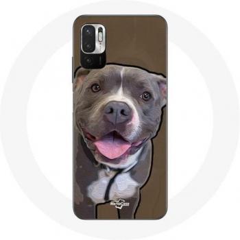 Coque Design Pitbull en Couleurs Blanc et Gris – Redmi 10T 5G