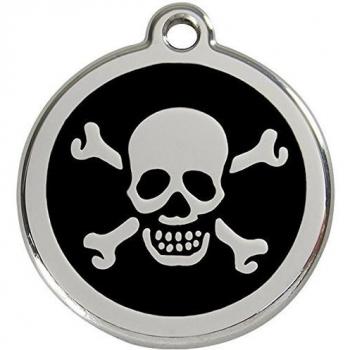 Identificador de Perro Calavera Grabable en Acero