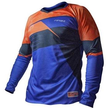 Rinat Arkano Stylish Long Sleeve Top – Men – Purple/Orange/Black – Size S