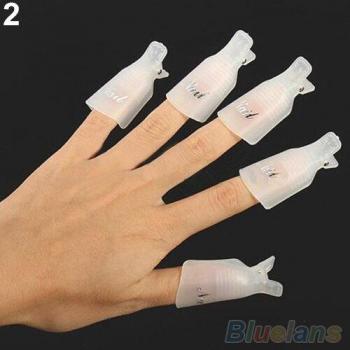 10Pcs Nail Polish Remover Clips for Acrylic Nails