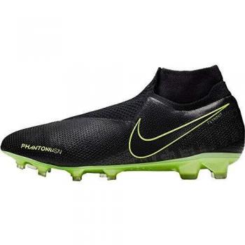 Nike Phantom Vision Elite Dynamic Fit FG Football Boots, Black/Black/Volt 7, 6.5 UK