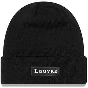 Herrenbeanie New Era „Le Louvre“ – schwarze Flanellmütze
