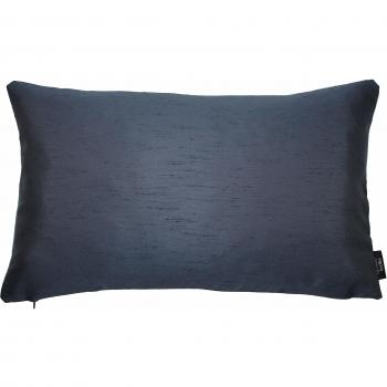 Navy Satin & Wedgewood Decorative Throw Pillow – 50cm x 30cm