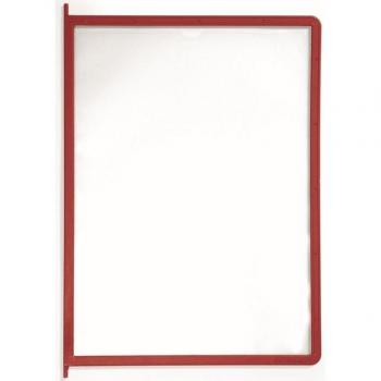 Sichttafel Durabel Sherpa A4 Rot – 5‑seitige Kartenhalterung