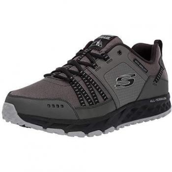 Skechers Escape Plan, Sneakers grises pour hommes avec protection contre l'eau et semelle à mémoire