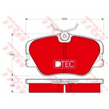 Vorderachse Bremsbelagsatz TRW GDB818DTE