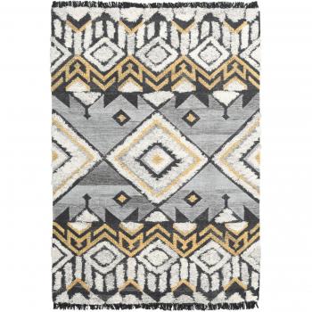Pavimento in tappeto RugVista Decco Grigio/Yellow 160x230 cm