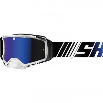 Lunettes Shot Core de motocross Blanc Bleu