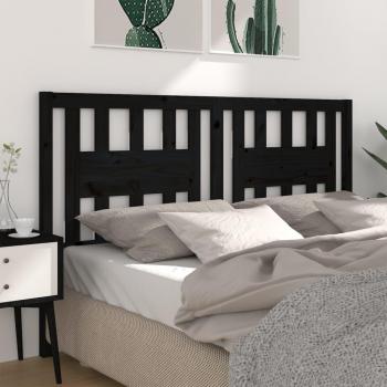 Cabecero Vidaxl de madera maciza de pino negro (medidas: 126x4x100 cm)