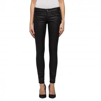 Replay Damen Skinny Jeans Luz Back Zip Schwarz, W27/L32