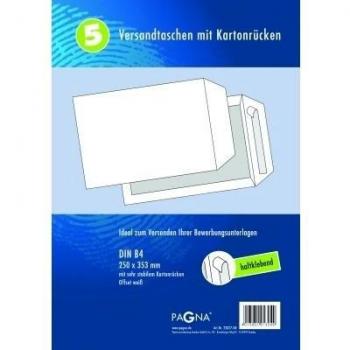 Pagma DIN B4 Versandtaschen, 5 Stück, weiß