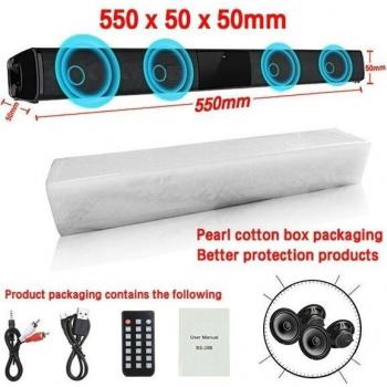 Reproductor de Audio Blu‑ray Inalámbrico con Barra de Sonido y Subwoofer