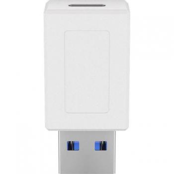 USB 3.0 Type-A to USB 3.1 Type-C Gender Changer Cable (White)