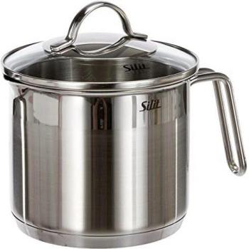Silit Achat Milchtopf 14 cm mit Glasdeckel 1,7 l Edelstahl Induktion