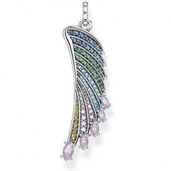 Colgante Thomas Sabo alas colibrí multicolor de plata