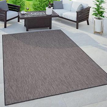 Paco Home Teppich »Napoli 777«, rechteckig, 4 mm Höhe, Flachgewebe, meliert, ideal für Wohnzimmer und Garten