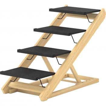 PawHut 2 in 1 Haustiertreppe 62,5 cm mit rutschfester Oberfläche