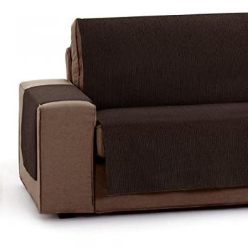 Vipalia protector funda sofa. cubresofa. chenilla lisa. diseño elite. color marron. 2 plazas 115 cm