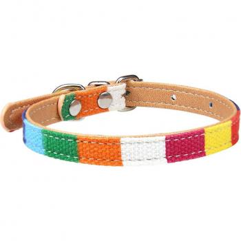 Accessoire chic en cuir aux nuances vives – collier rembourré pour chaton – disponible XS, S, M