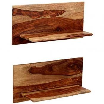 58x26x20 cm Solid Sheesham Wood Wall Shelves