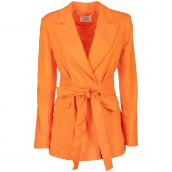 Blazer lungo in tessuto tecnico regular fit