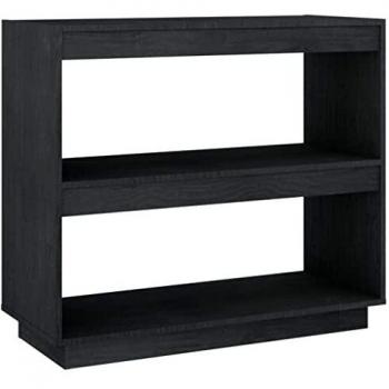 VidaXL Pinewood Book Cabinet Grey 80x35x71 cm