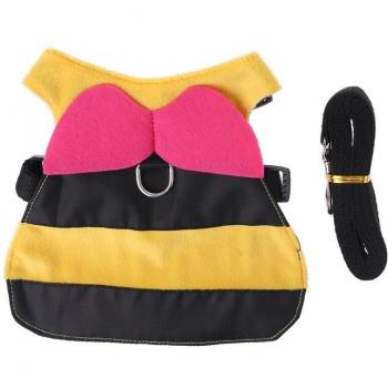 Cute Bee Design Small Pet Harness with Leash
