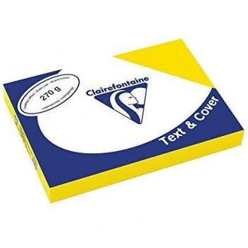 5 x Clairefontaine Einbanddeckel ledergeprägt VE=100 Stück gelb