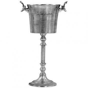 Champagne Cooler Solid Aluminium 39x29x71 cm Silver