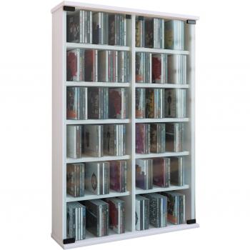 CD DVD Schrank VCM Roma Weiss