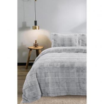 Sonnia Ultra Comfort Bedspread Set, 220x240, Pillow Case, Double/King Size, Gray