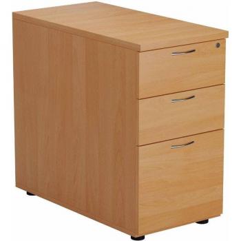 Beech 3 Drawer High Filing Pedestal