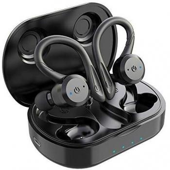 Sport Ergonomic Design Kopfhörer APEKX True Wireless Bluetooth 5.0 Sport-Ohrhörer, IPX7-wasserdichter Stereo-Sound, integrierte Mikrofon-Kopfhörer, Unterstützung für kabelloses Laden (Grün)