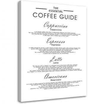 Tableau Art Mural Menu Café 40x60