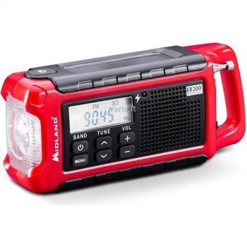 Radio d'Urgence Midland ER200 Rouge et Noir