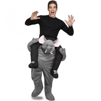 Déguisement Ride-On Elefante Grigio per adulti