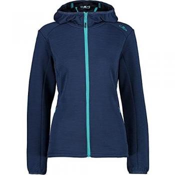 Kapuzenjacke für Frauen – Blau, gestreiftes Jacquard (30M5646 M926 56)