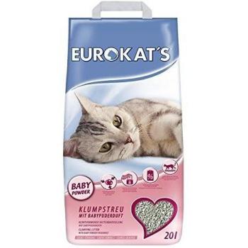 Eurokats Katzenstreu mit Babypuder 20 Liter