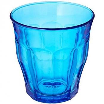 Duralex Bistro Glass Tumbler, 8.75 oz, Blue