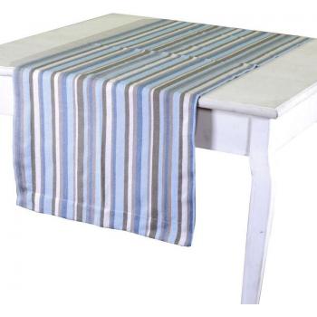 Tapis de passage rayé bleu Air Fil CM50x150