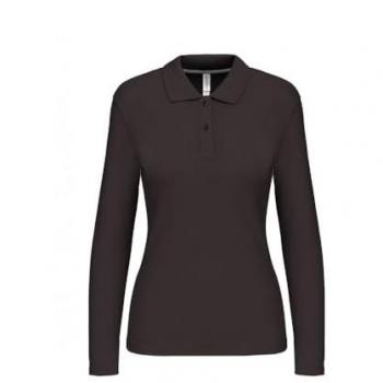 T-shirt de bureau femme long manches Kariban gris foncé